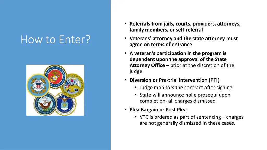 referrals from jails courts providers attorneys