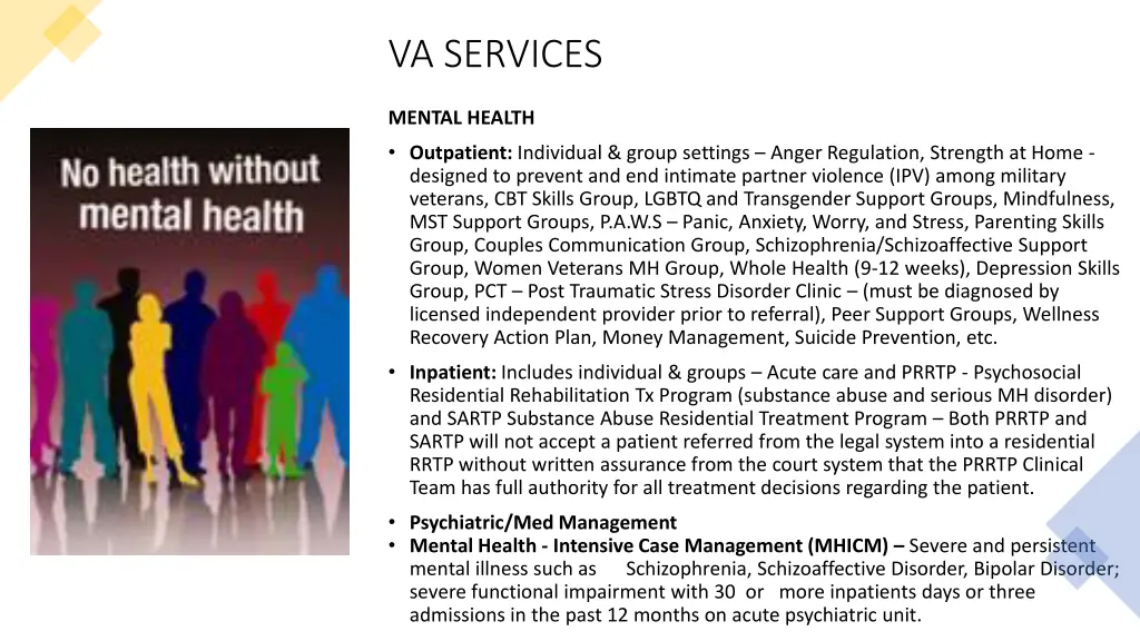 va services