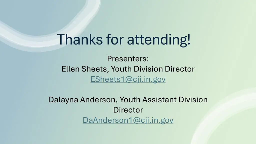 thanks for attending