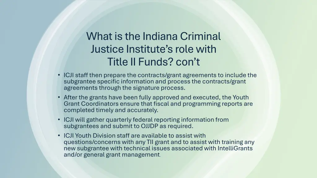 what is the indiana criminal justice institute