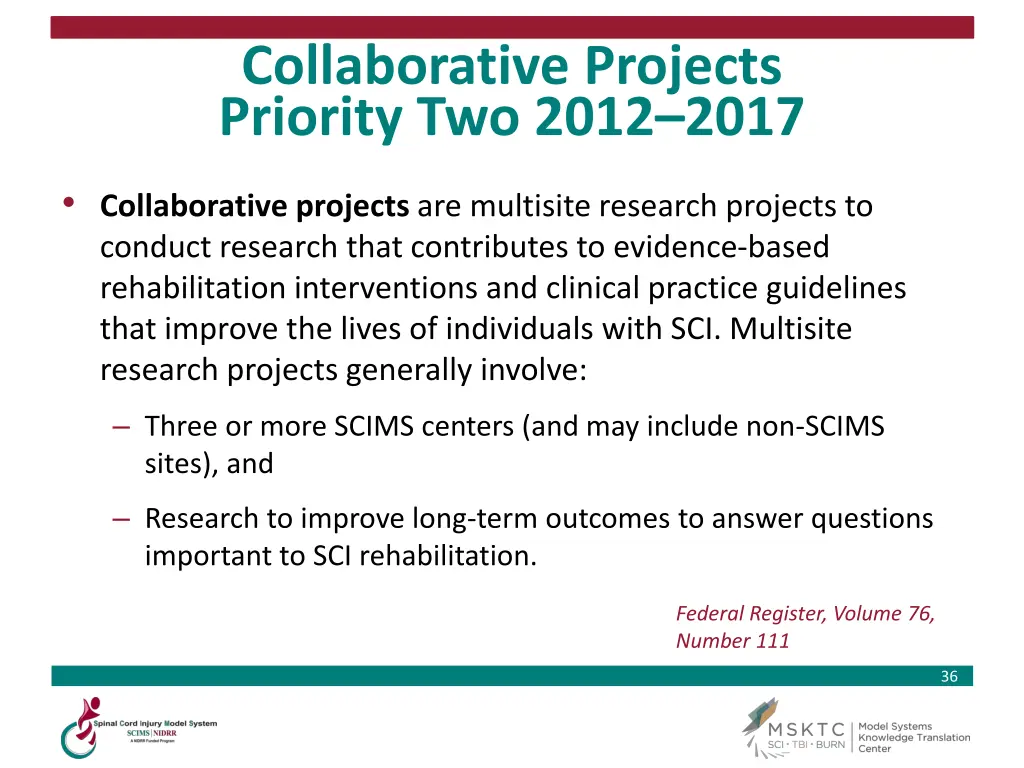 collaborative projects priority two 2012 2017