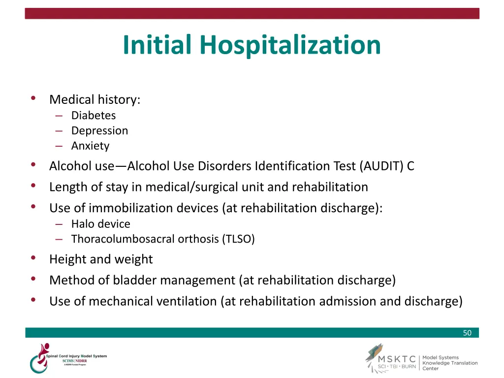 initial hospitalization