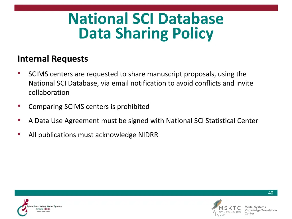 national sci database data sharing policy