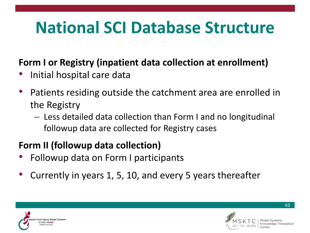 national sci database structure