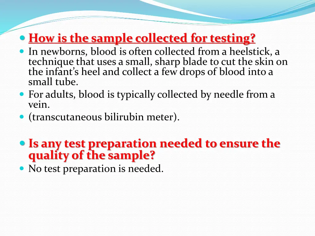 how is the sample collected for testing