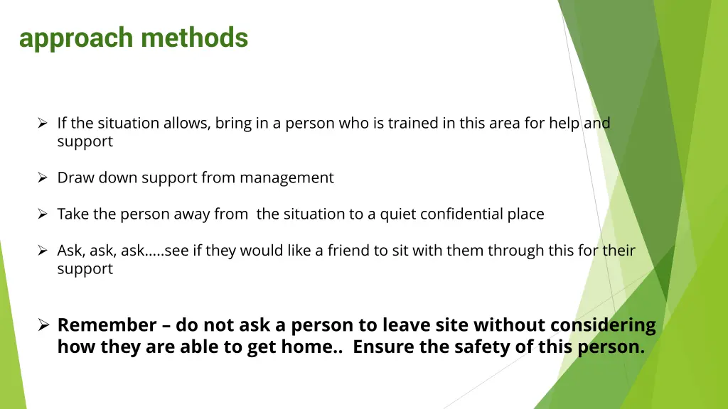 approach methods