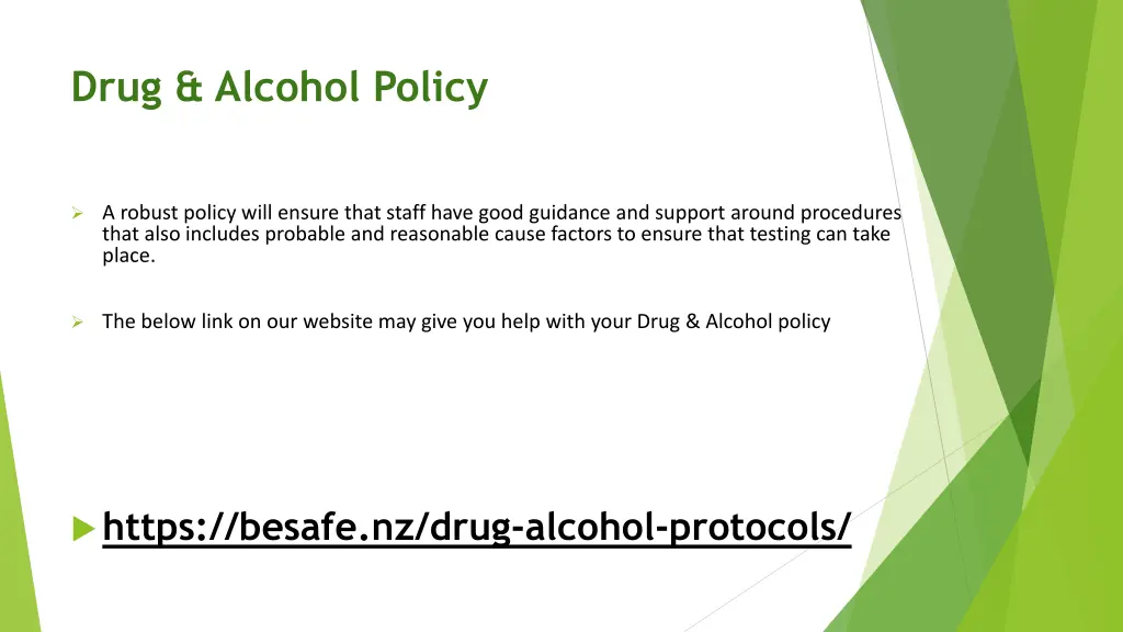 drug alcohol policy