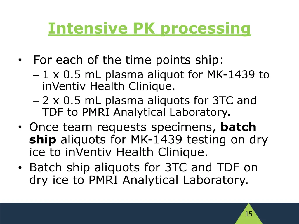 intensive pk processing