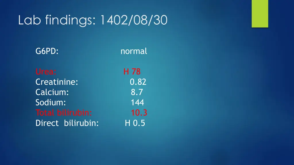 lab findings 1402 08 30