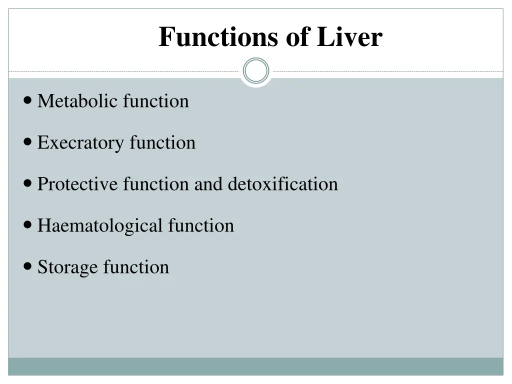functions of liver