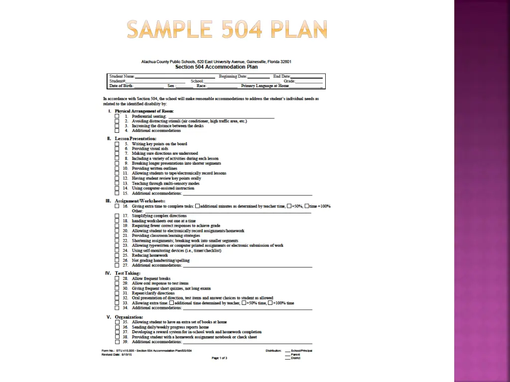 sample 504 plan
