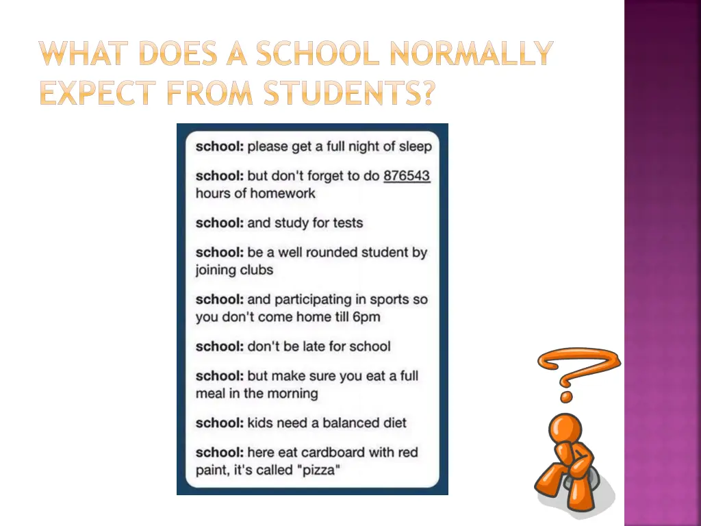 what does a school normally expect from students