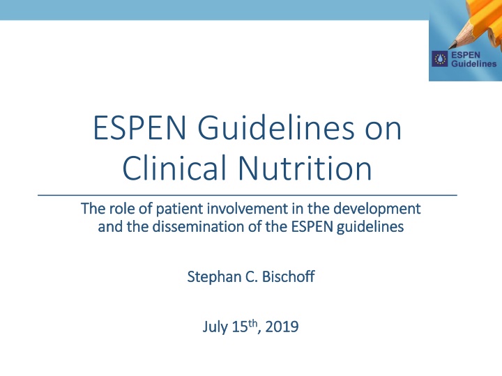 espen guidelines on clinical nutrition