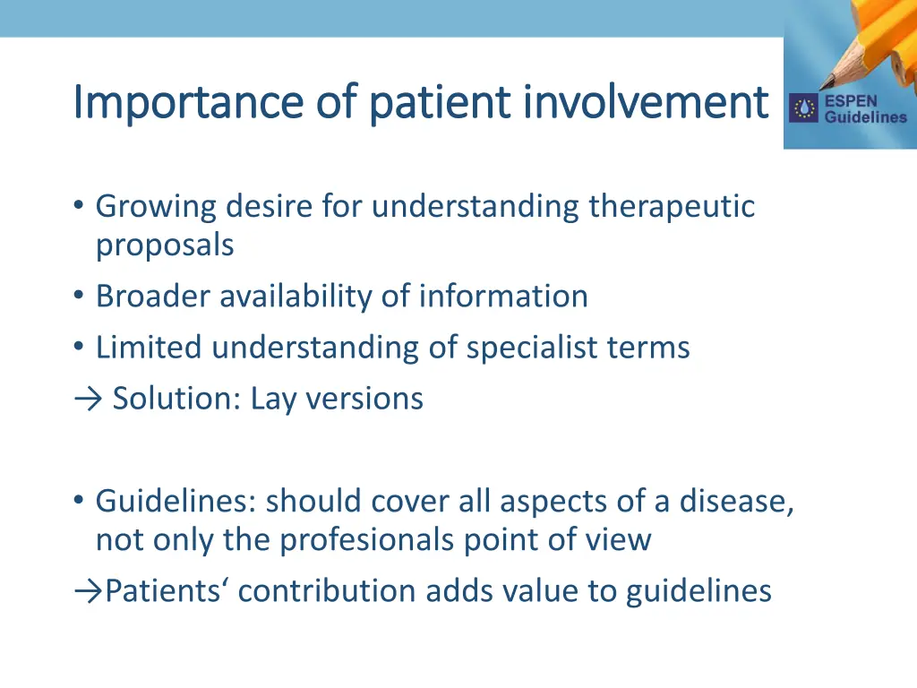 importance importance of of patient