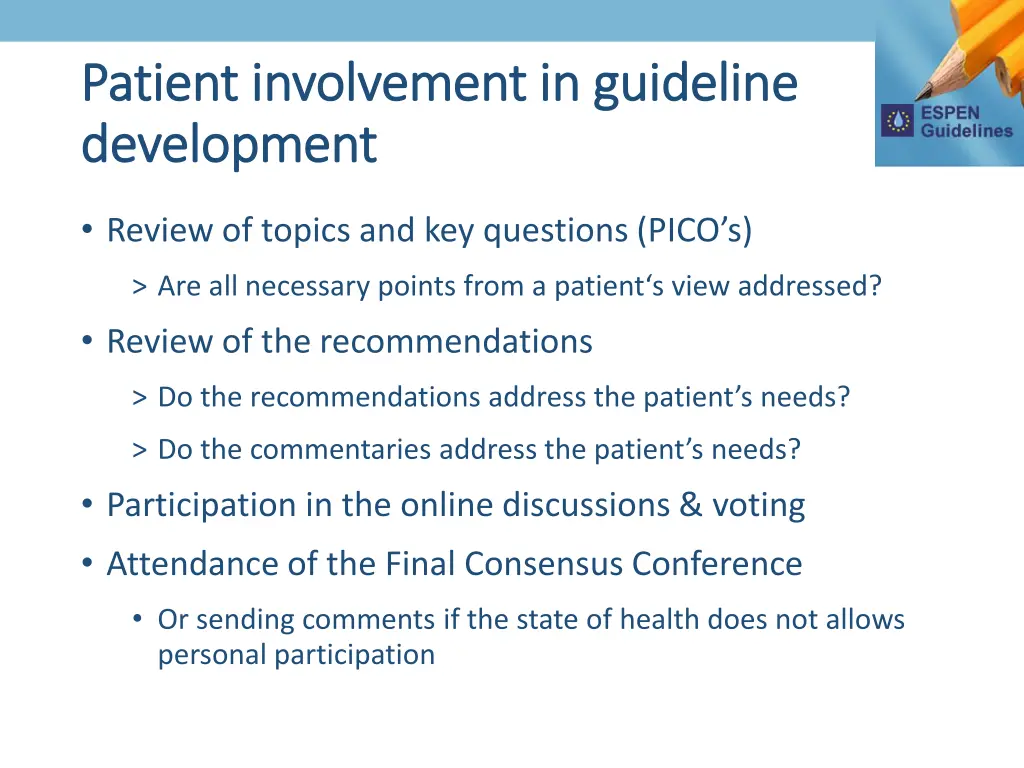 patient patient involvement involvement
