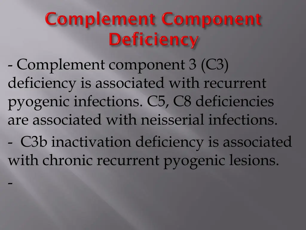 complement component 3 c3 deficiency