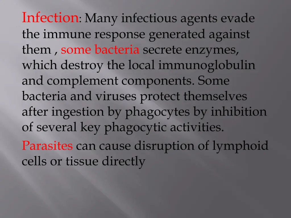 infection many infectious agents evade the immune