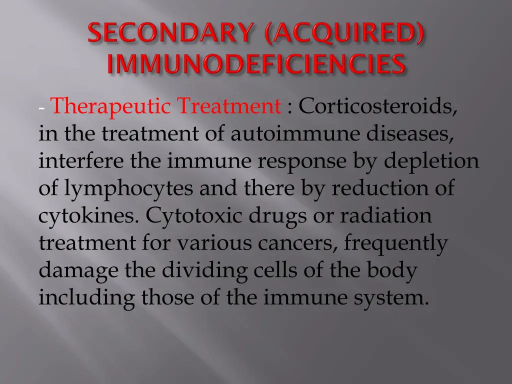 therapeutic treatment corticosteroids