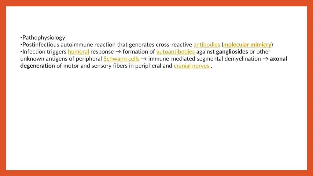 pathophysiology postinfectious autoimmune