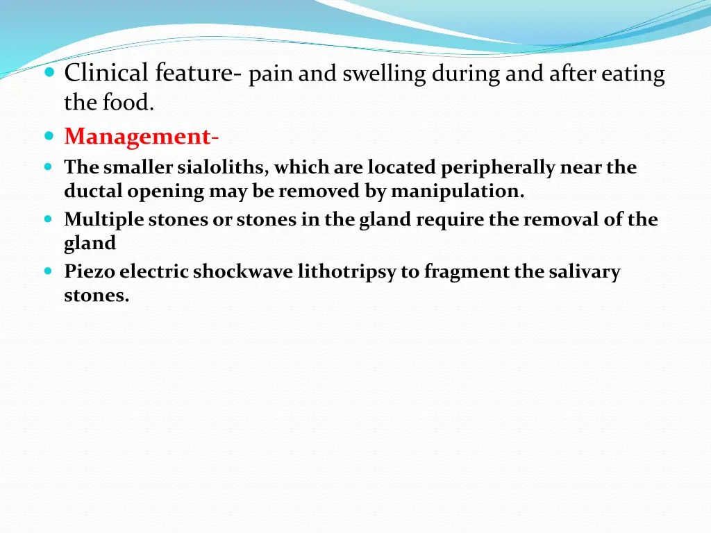 clinical feature pain and swelling during
