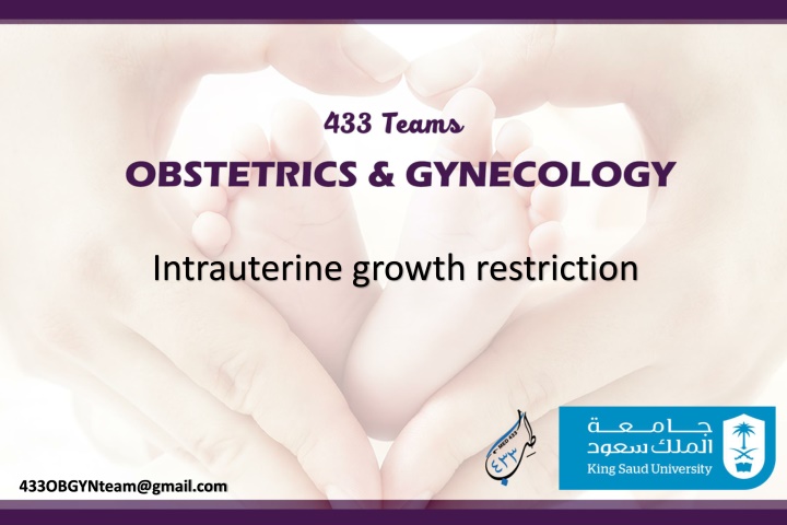 intrauterine growth restriction