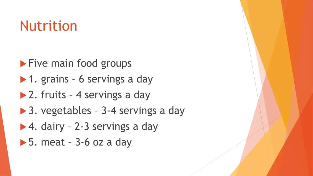 nutrition