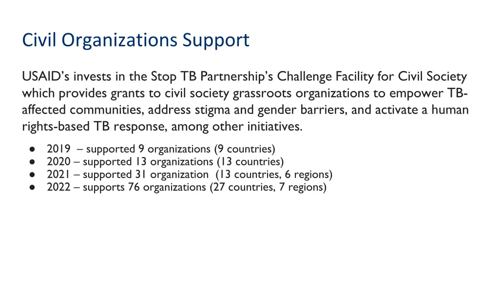 civil organizations support