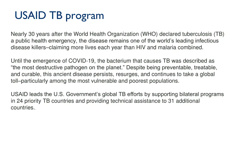usaid tb program