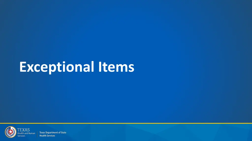 exceptional items