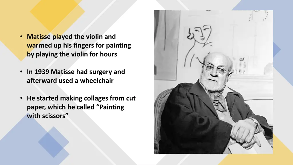 matisse played the violin and warmed