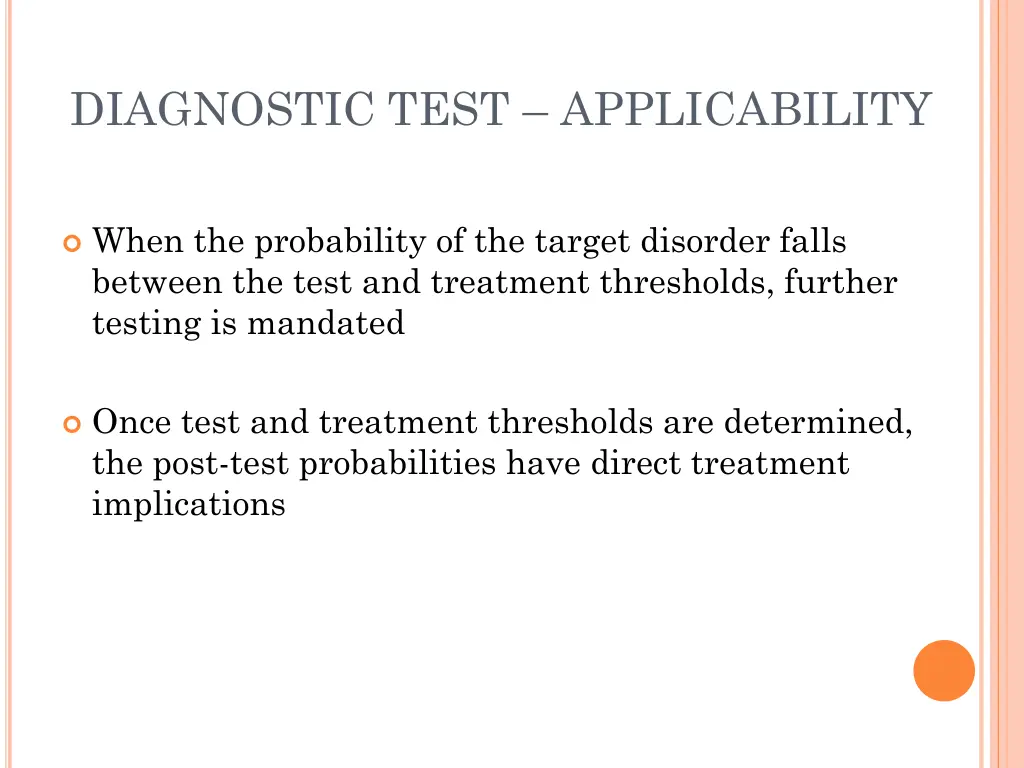 diagnostic test applicability 2