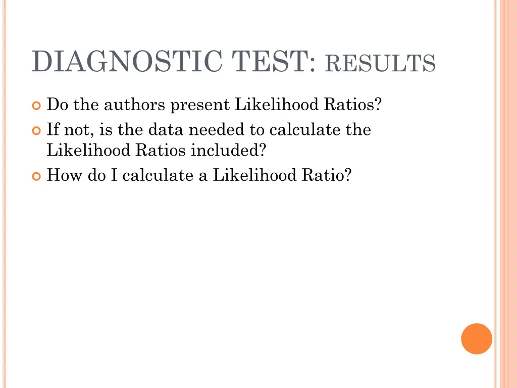 diagnostic test results