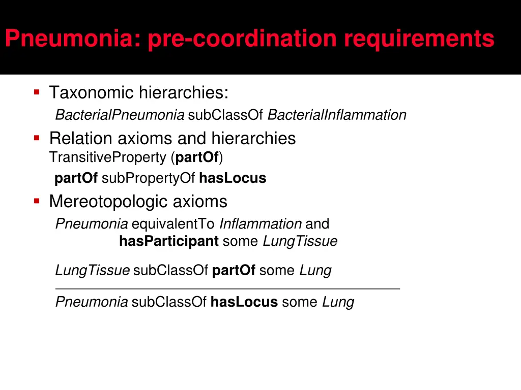pneumonia pre coordination requirements