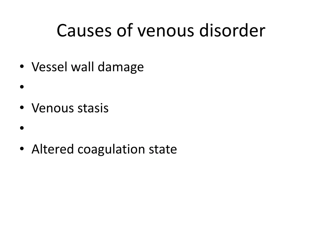 causes of venous disorder
