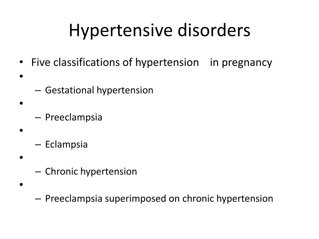 hypertensive disorders