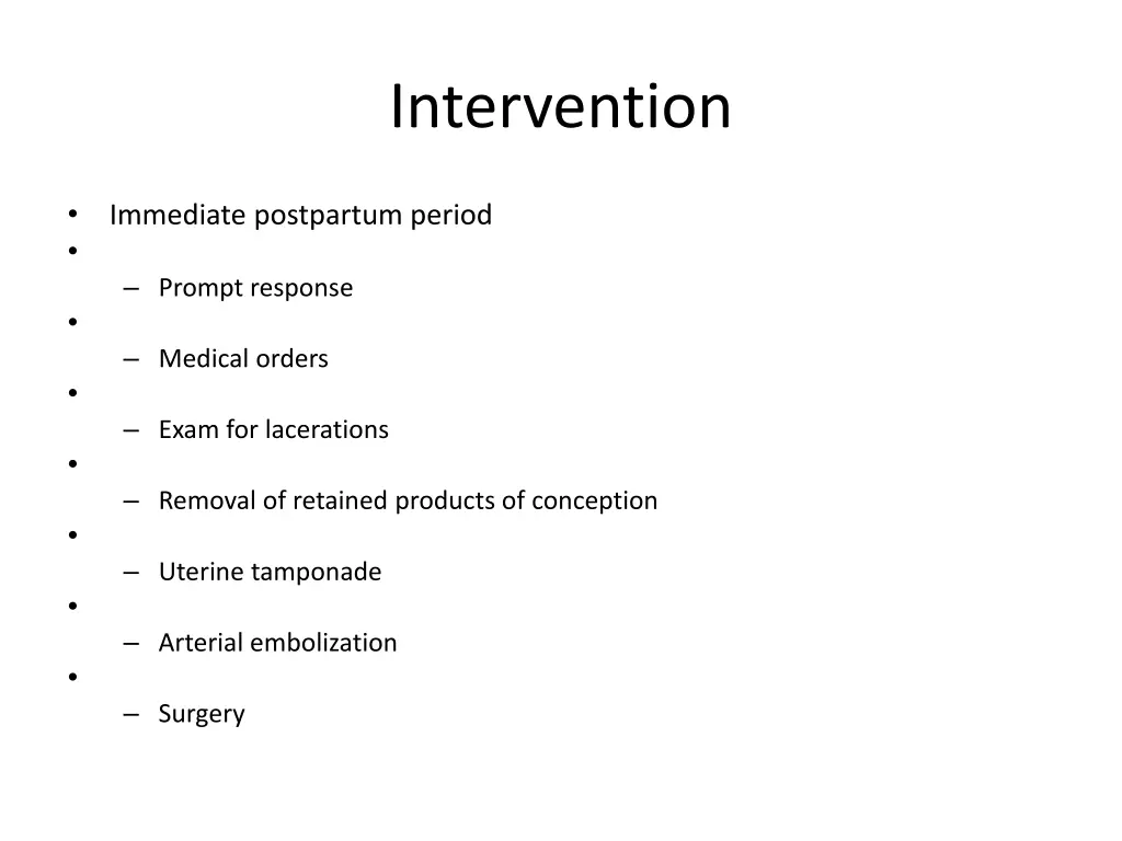intervention