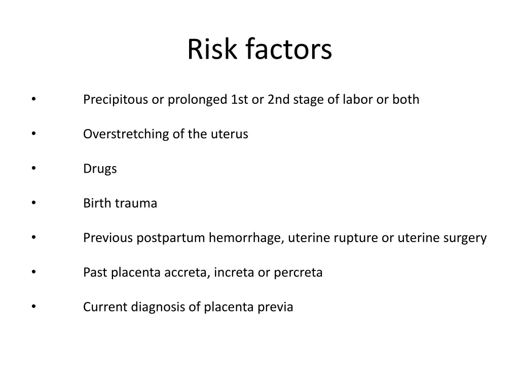 risk factors