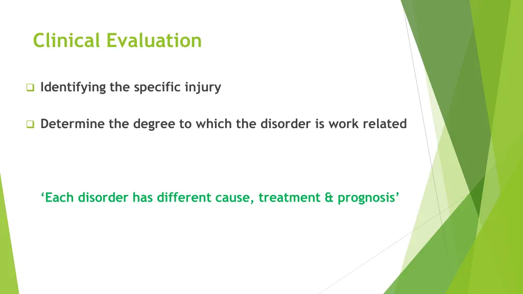 clinical evaluation