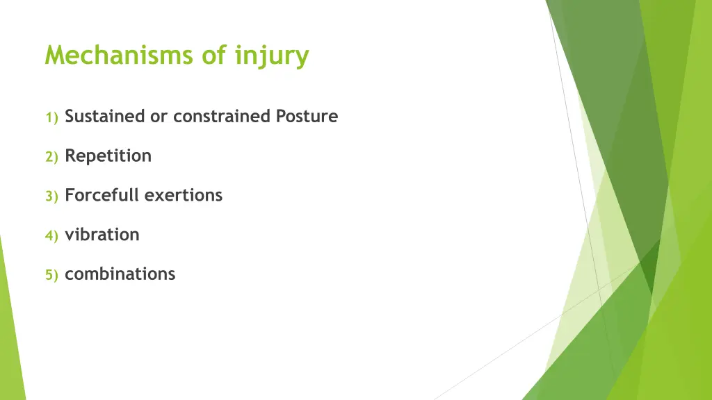 mechanisms of injury