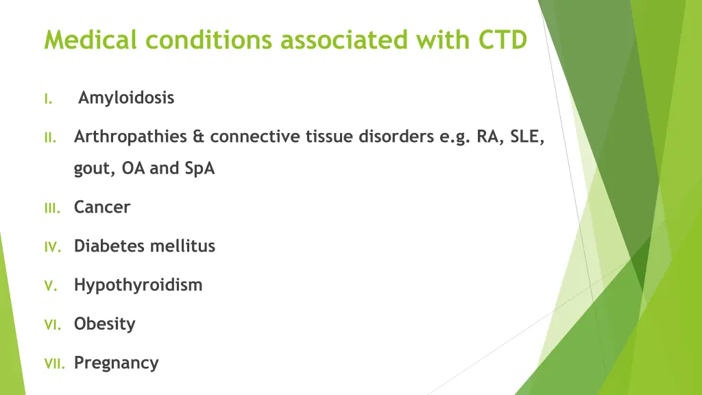 medical conditions associated with ctd