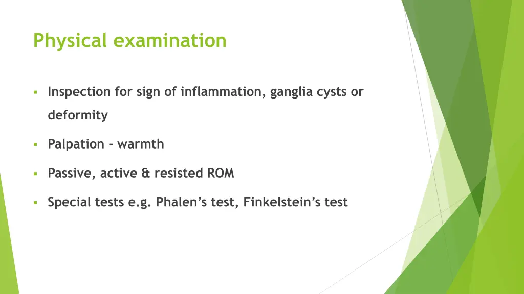 physical examination