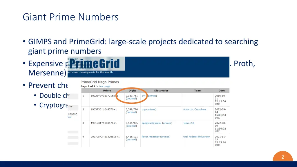 giant prime numbers