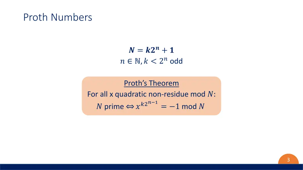 proth numbers