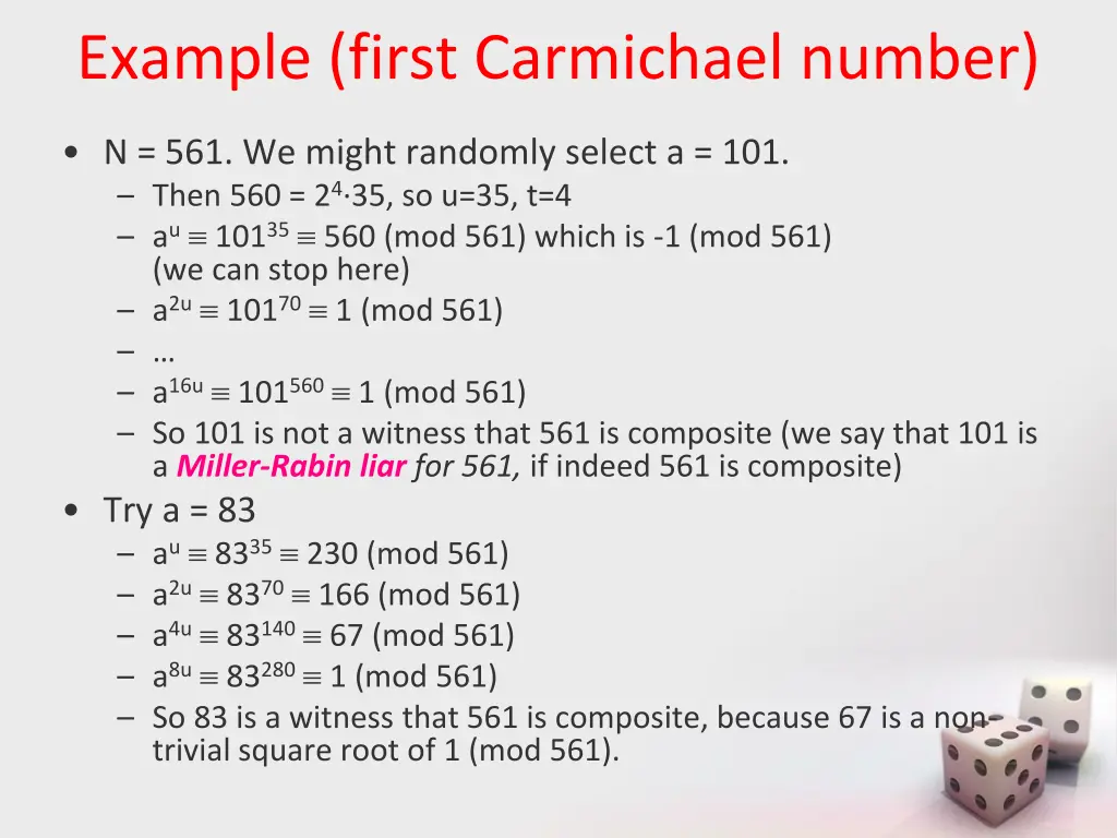 example first carmichael number
