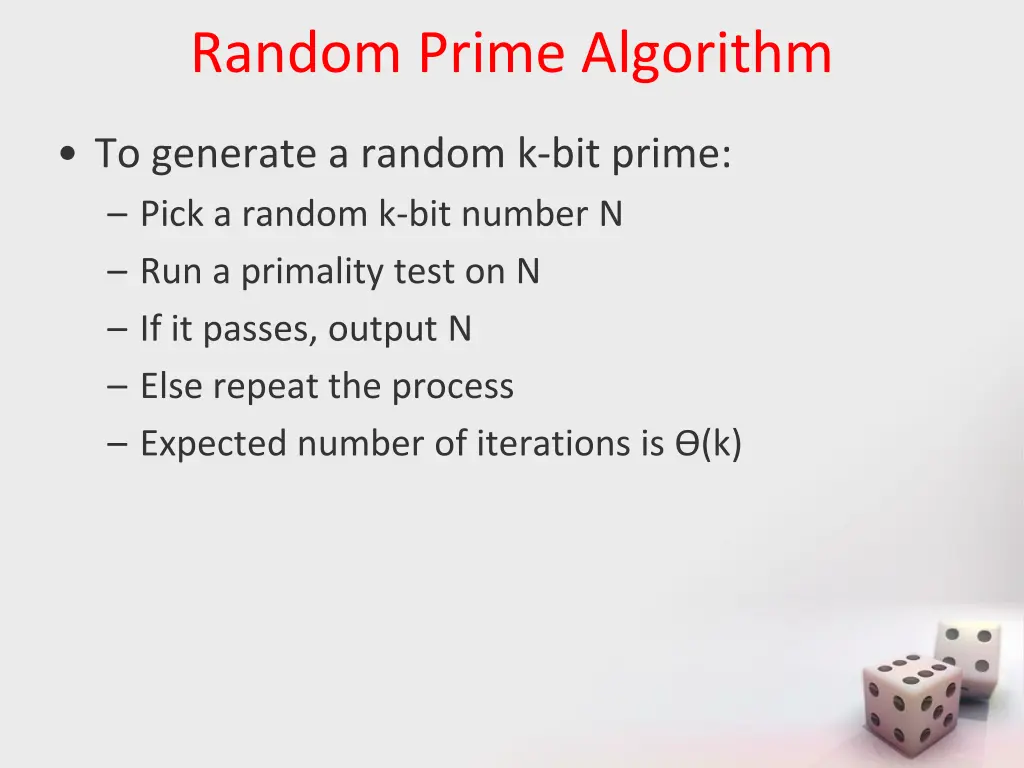 random prime algorithm