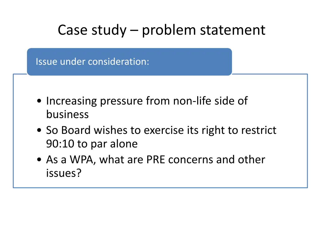 case study problem statement 1