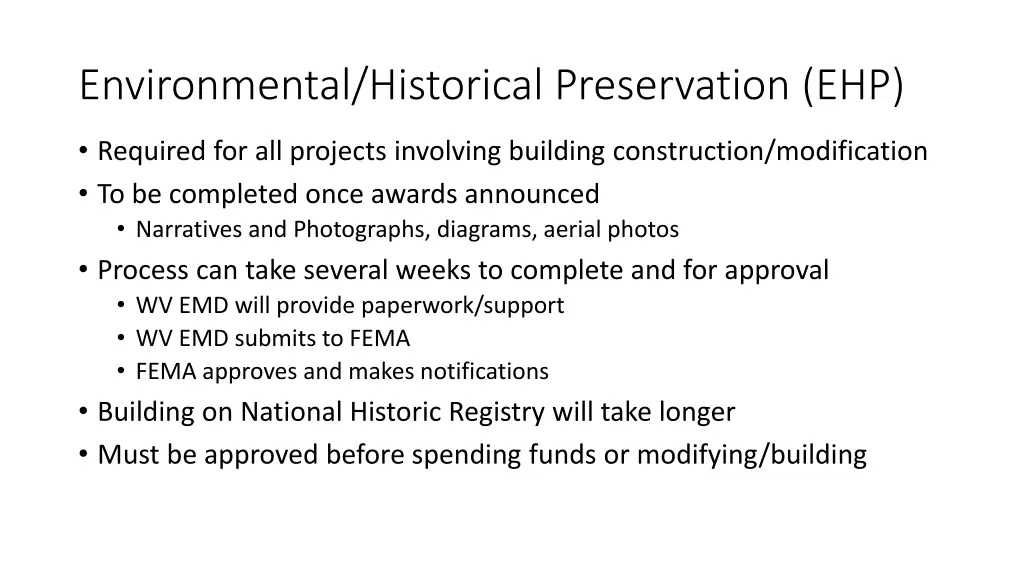 environmental historical preservation ehp