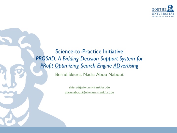 science to practice initiative prosad a bidding