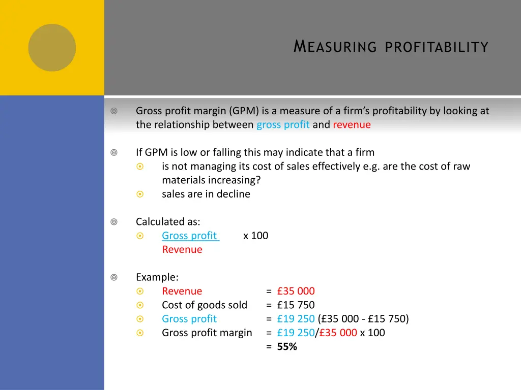 m easuring profitability