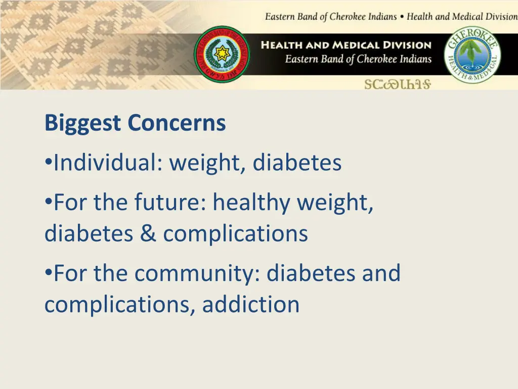 biggest concerns individual weight diabetes